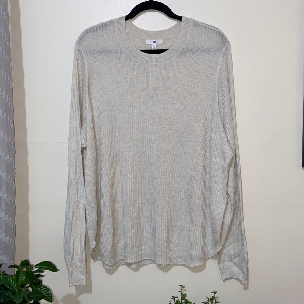 BP Beige Oatmeal Light Heather Easy RIB Sweatshirt